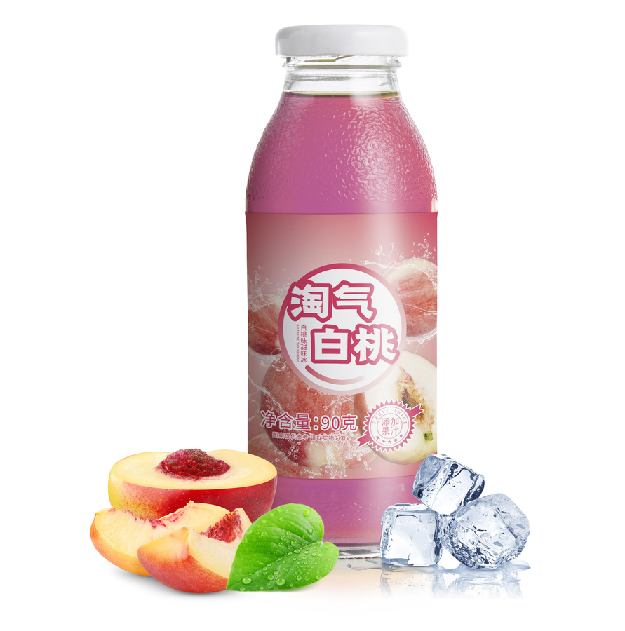 水蜜桃氣泡水瓶貼包裝設(shè)計