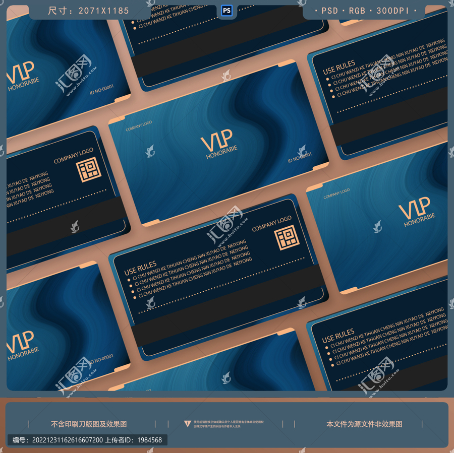 藍(lán)色VIP會(huì)員卡設(shè)計(jì)