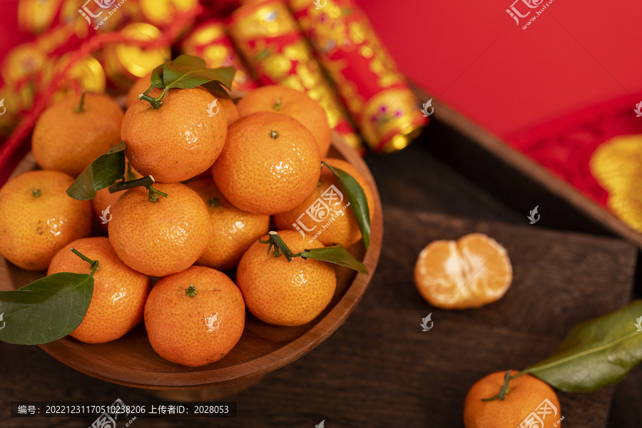橘子創意新年喜慶紅火素材