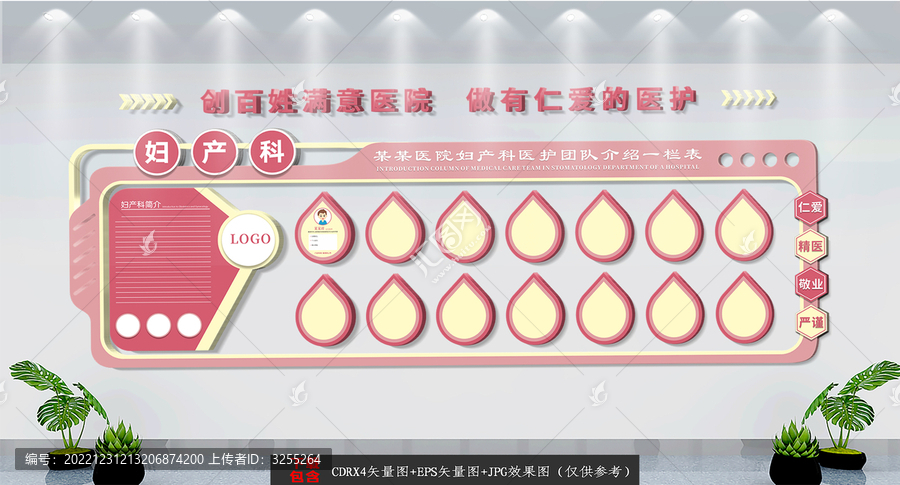 醫(yī)院婦產(chǎn)科專家簡(jiǎn)介文化墻