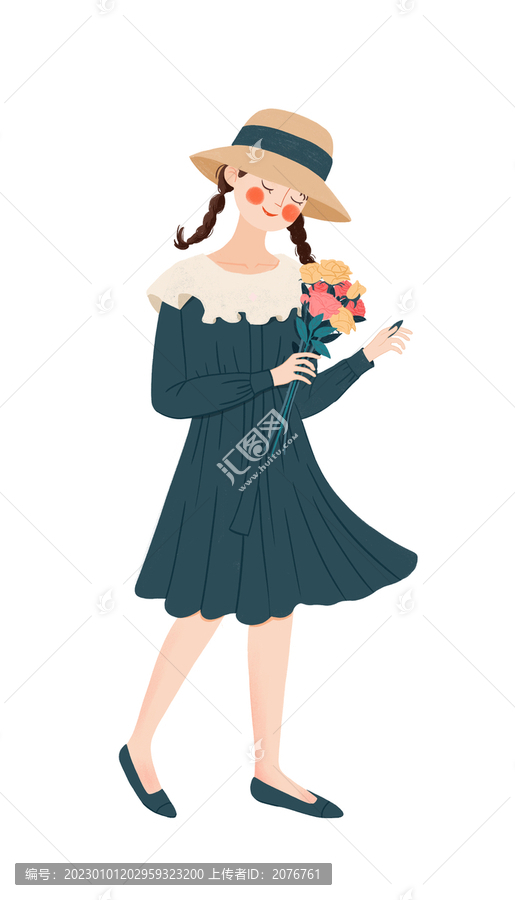 女孩插畫