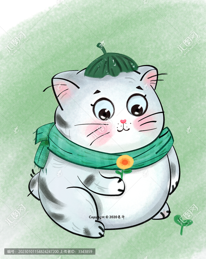 荷葉尖尖貓咪