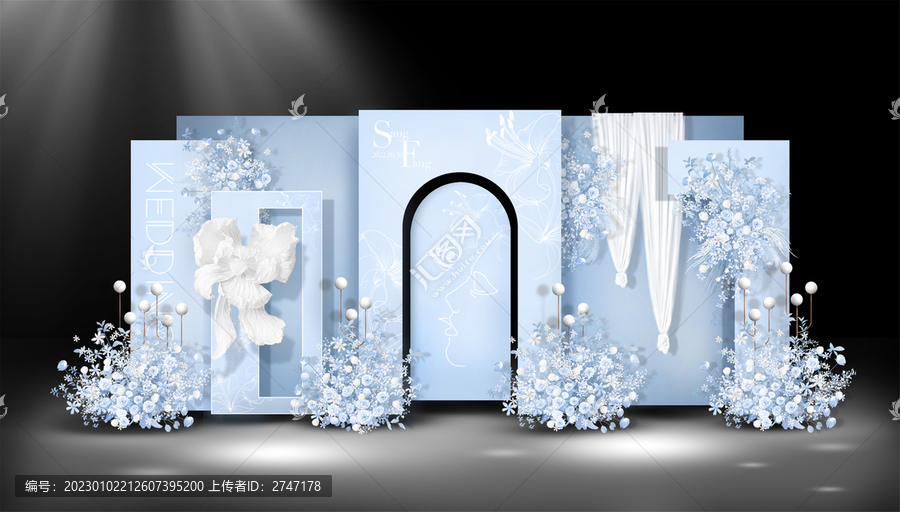 藍(lán)色婚禮效果圖設(shè)計(jì)