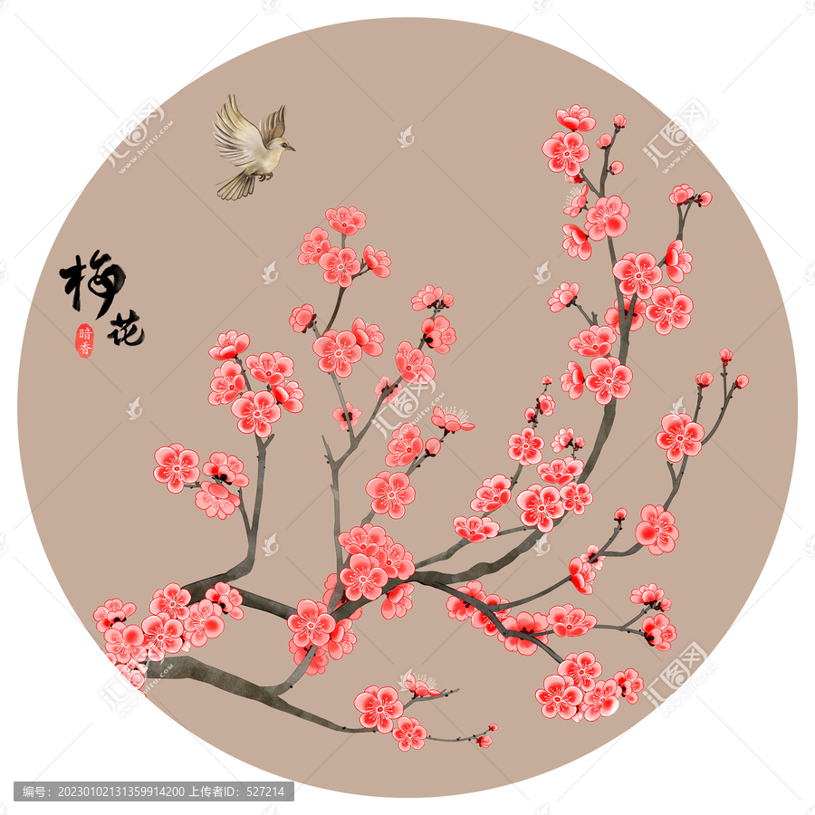 梅花花鳥(niǎo)圖
