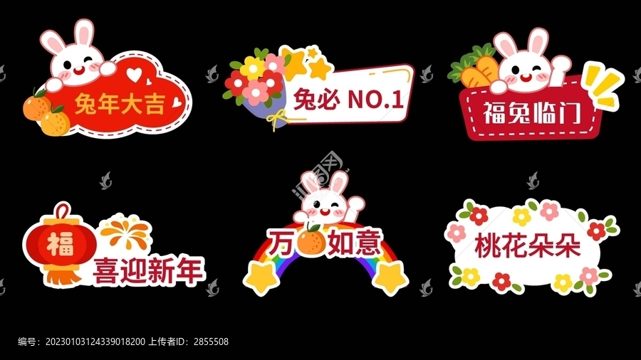 兔年手舉牌
