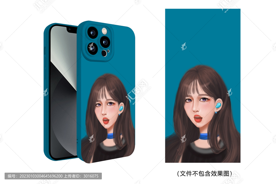 美女頭像手機(jī)殼