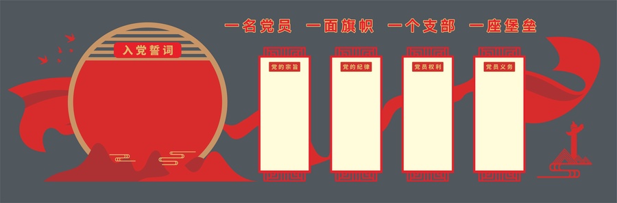入黨誓詞文化背景墻