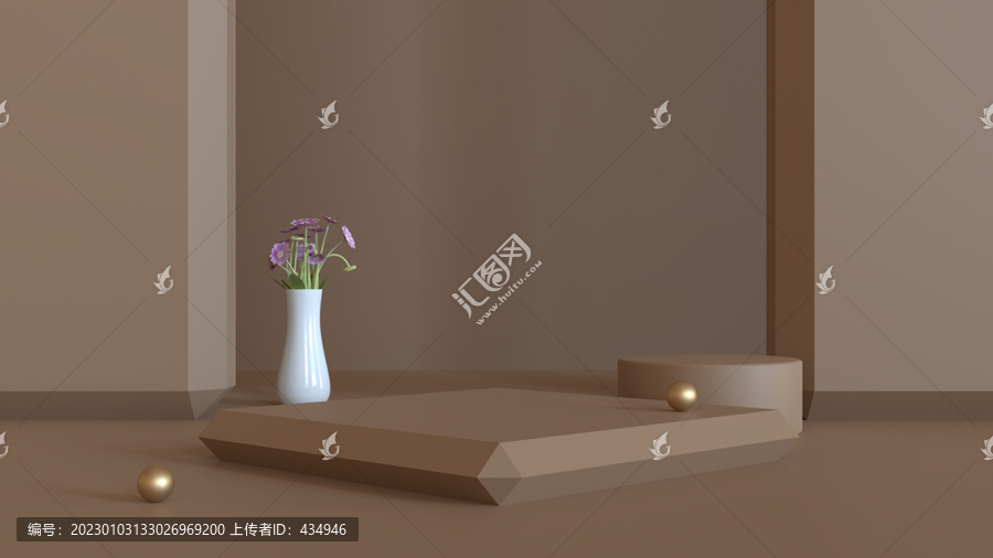 3D場景電商產(chǎn)品展臺簡約背景