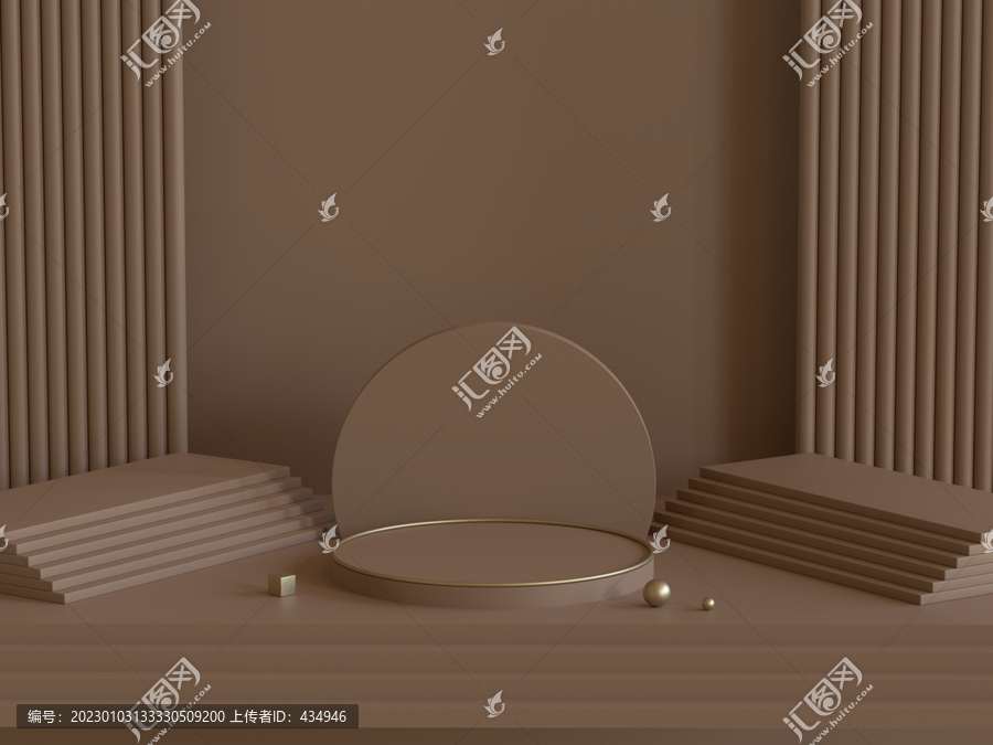 3D場景電商產(chǎn)品展臺簡約背景