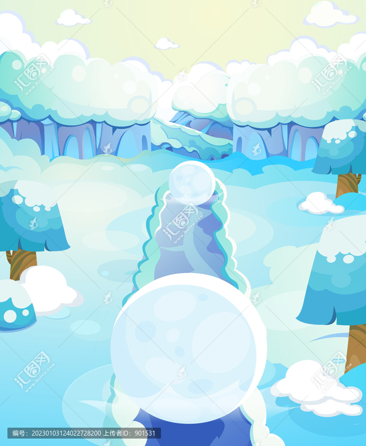 原創(chuàng)卡通矢量雪