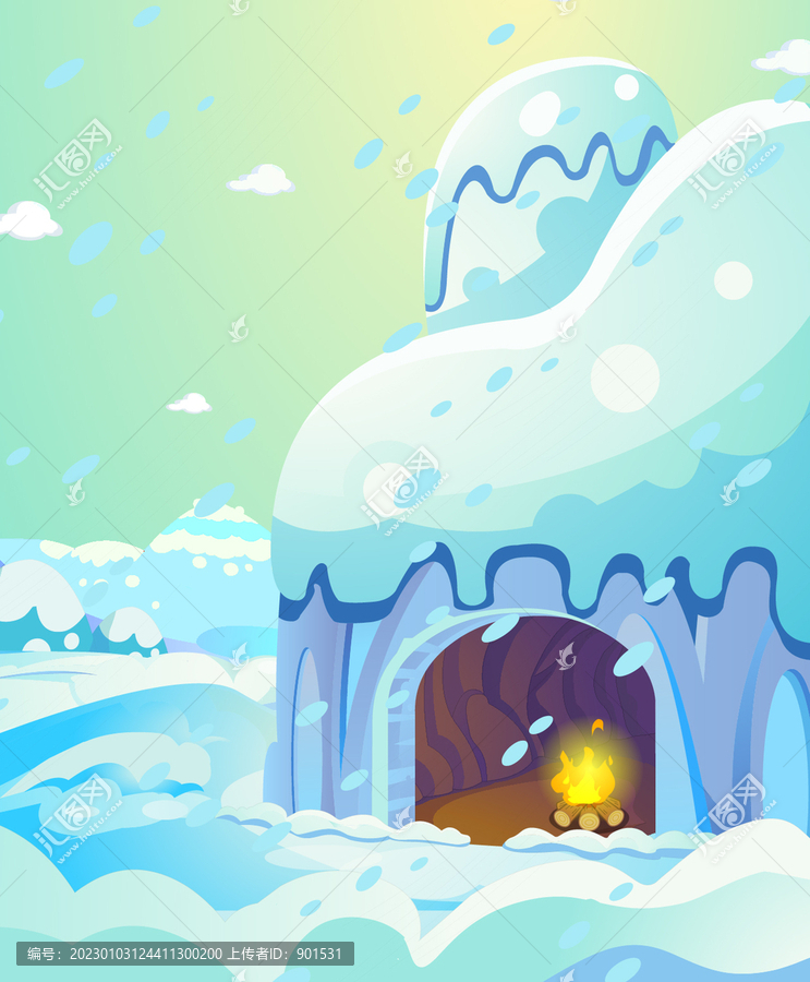原創(chuàng)矢量卡通雪