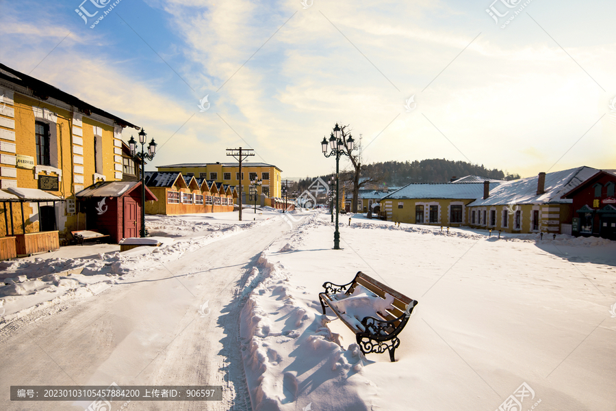 冬季乡村雪景