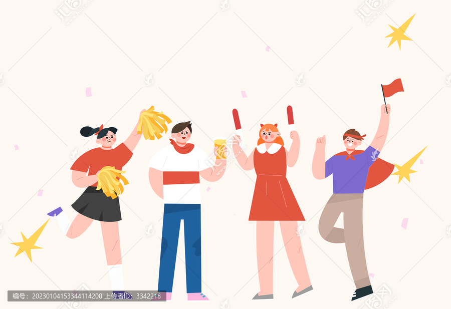 加油慶祝人群聚會(huì)加油歡呼狂歡