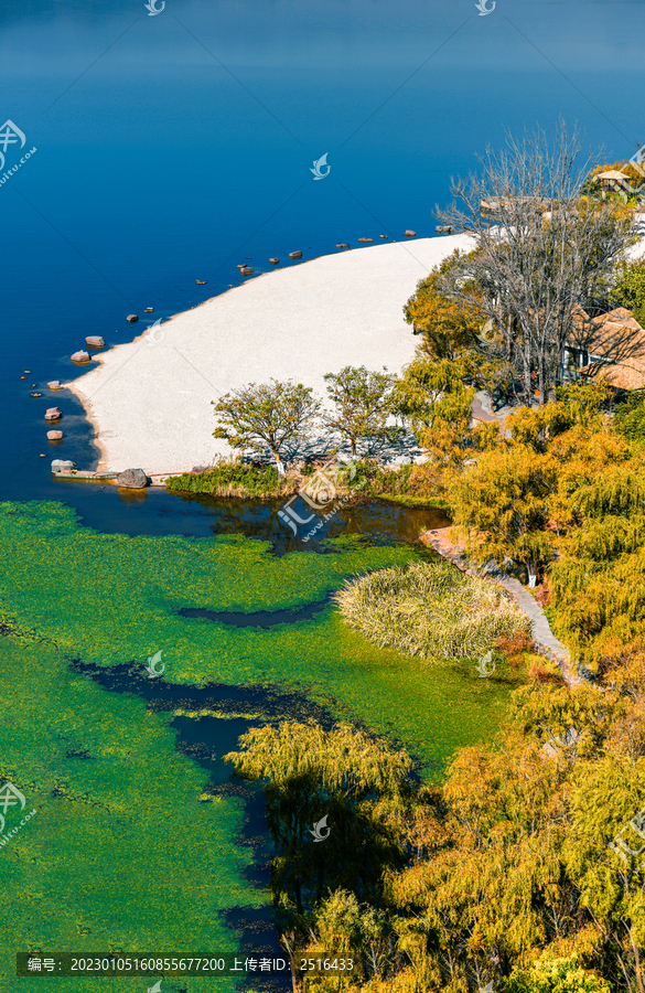 四川凉山西昌邛海湖美丽秋色