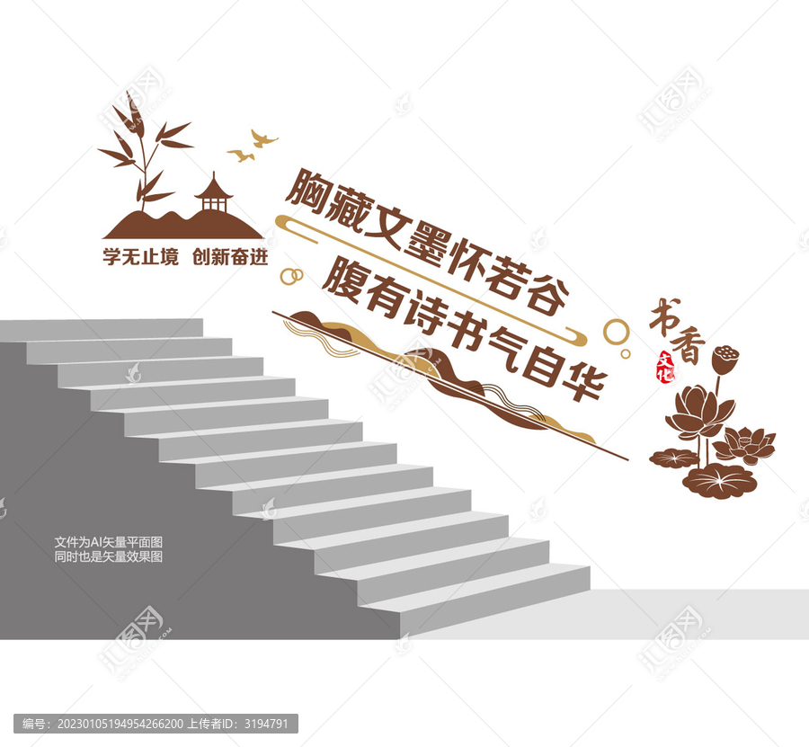 書香文化樓道墻