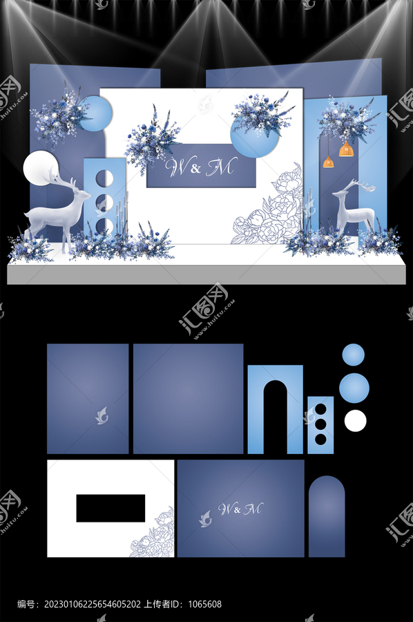 婚禮背景藍(lán)色現(xiàn)場