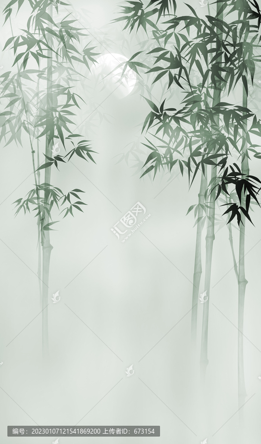 墨竹壁紙背景墻