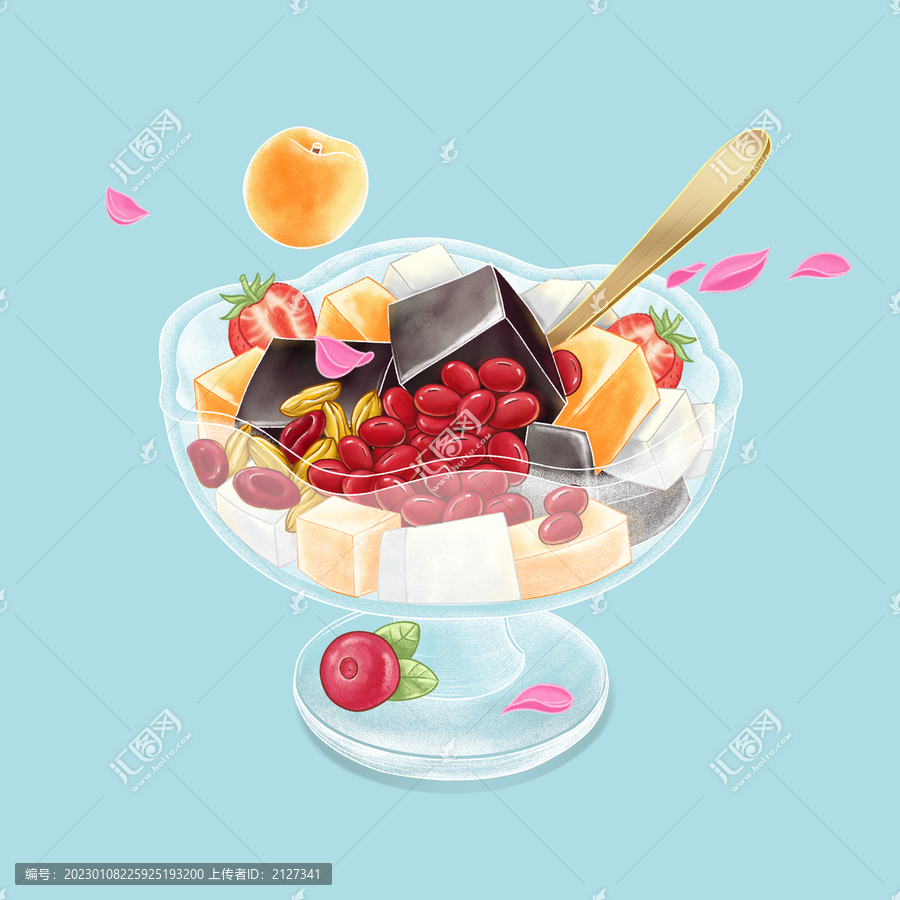 龜苓膏插畫