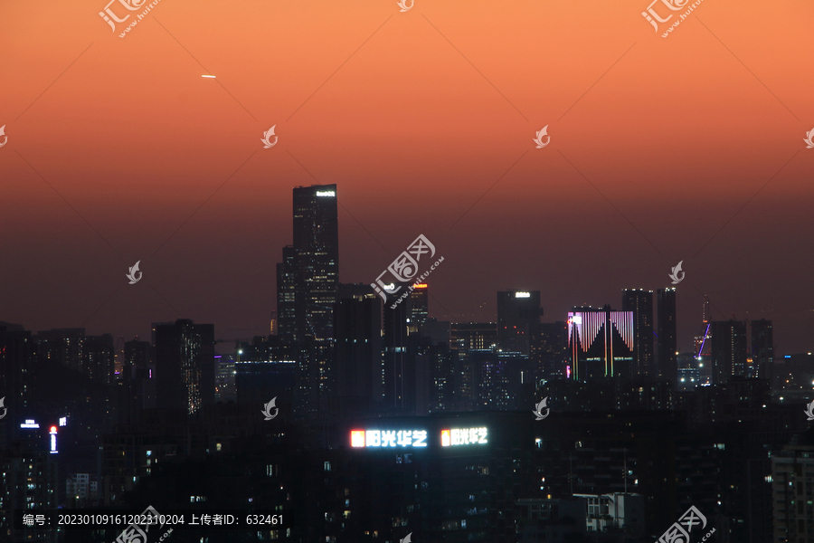 深圳前海城市建筑风光夜景