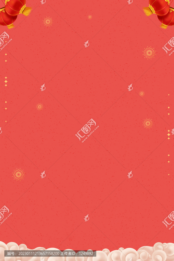 春節(jié)紅色海報背景