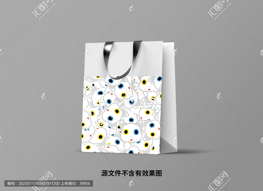 卡通貓頭像圖案背景