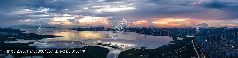 深圳南山区深圳湾大景