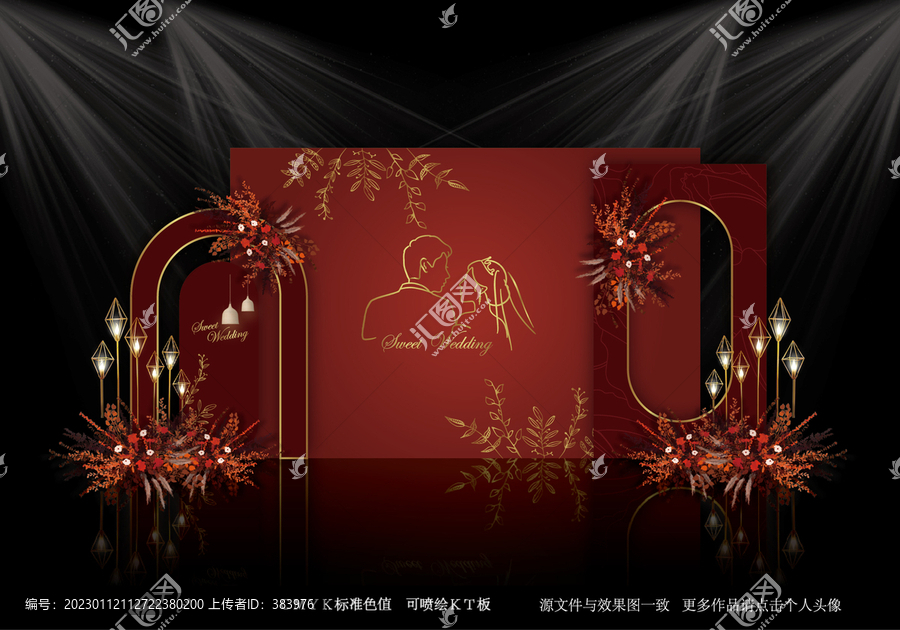 紅色婚禮背景