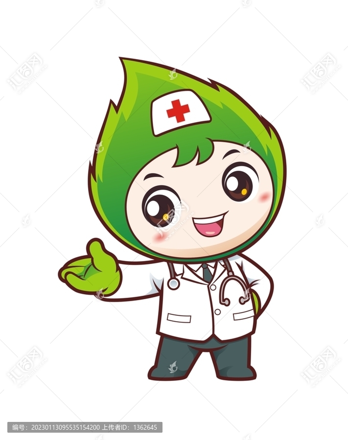 卡通可愛葉子醫(yī)生