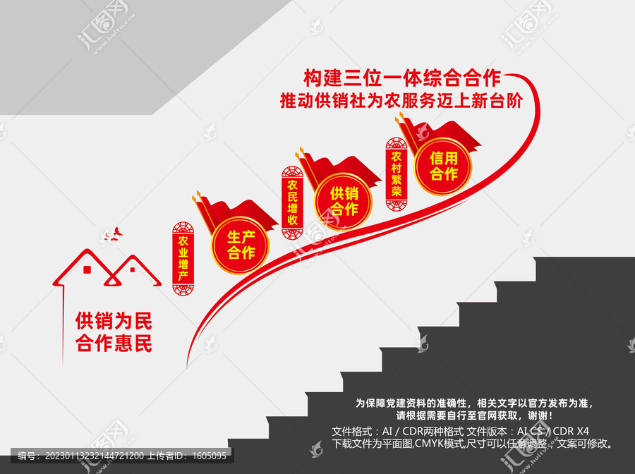供銷社綜合服務(wù)中心樓梯墻