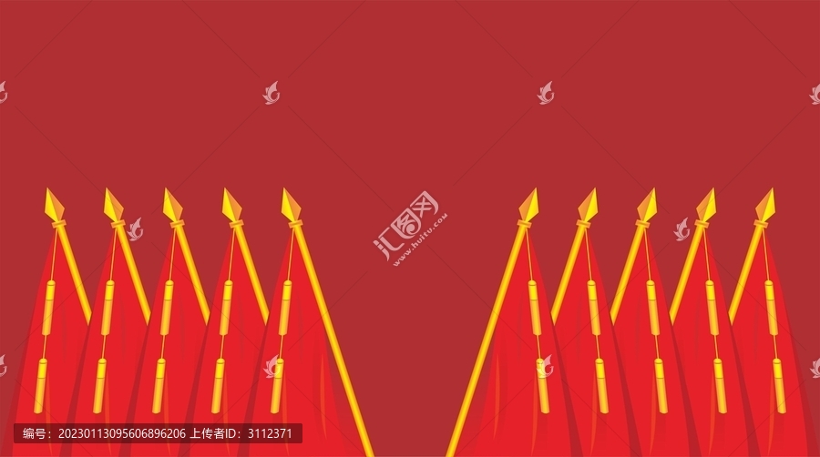 十面紅旗背景