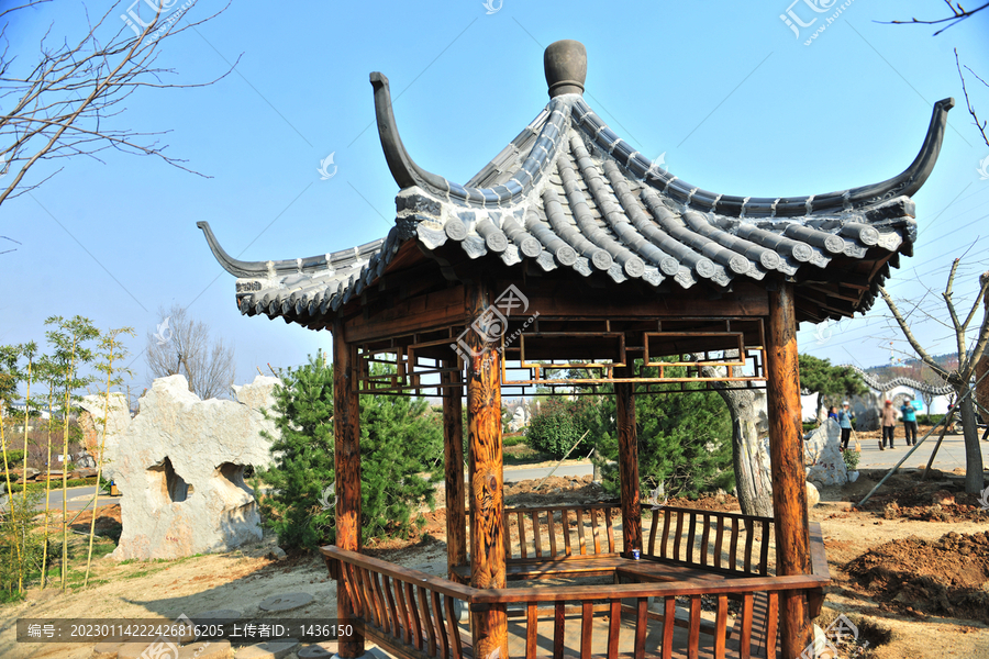 中式园林凉亭