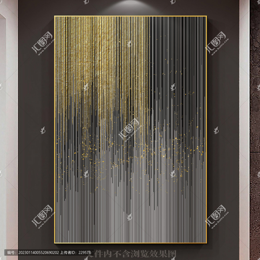 輕奢金箔線條裝飾畫