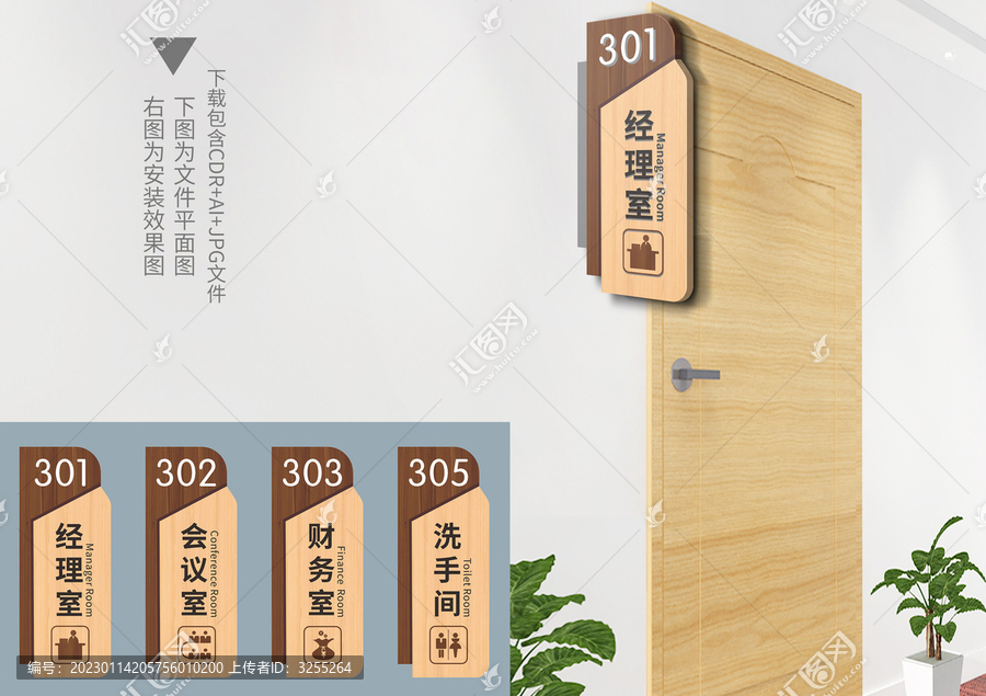 木紋科室門牌