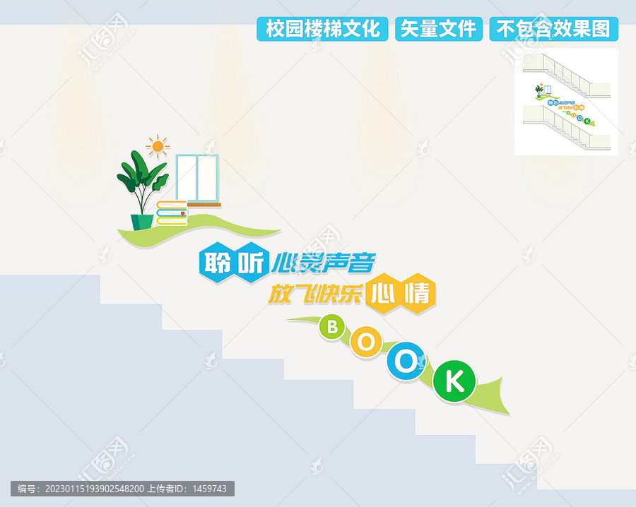 心理健康樓梯墻