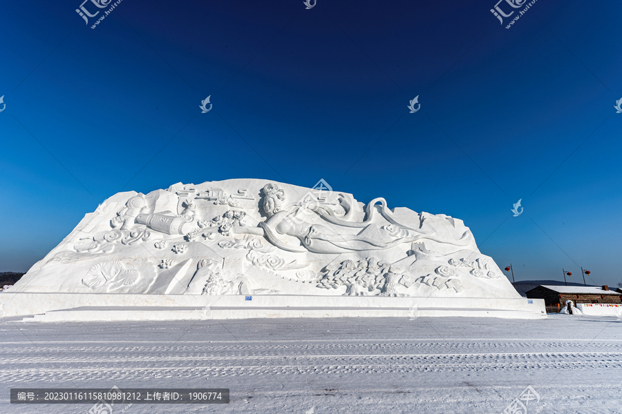 中国长春净月潭冬季雪雕景观