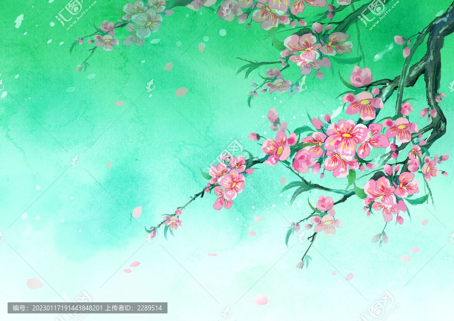 古風(fēng)春季意境圖