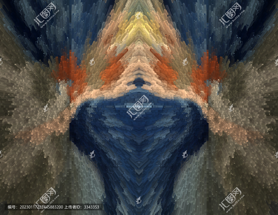 抽象幾何幻彩炫彩圖案