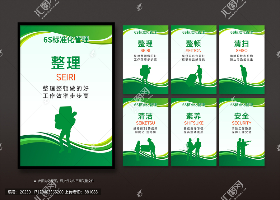 6S標(biāo)準(zhǔn)化管理制度展板