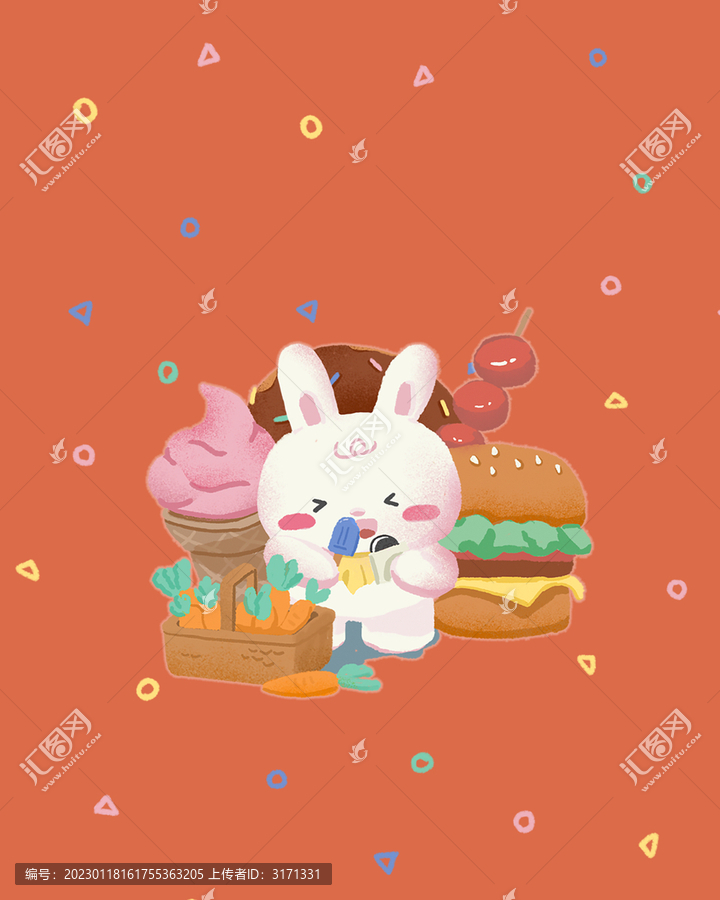 美食兔兔年愿望節(jié)日
