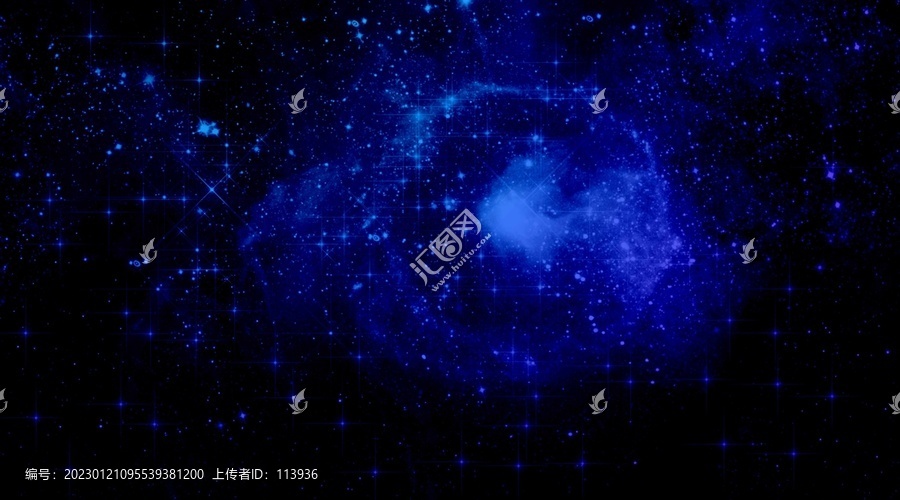 藍色星云星空背景