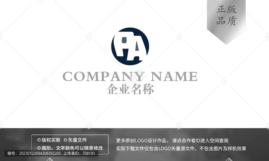 PA字母logo