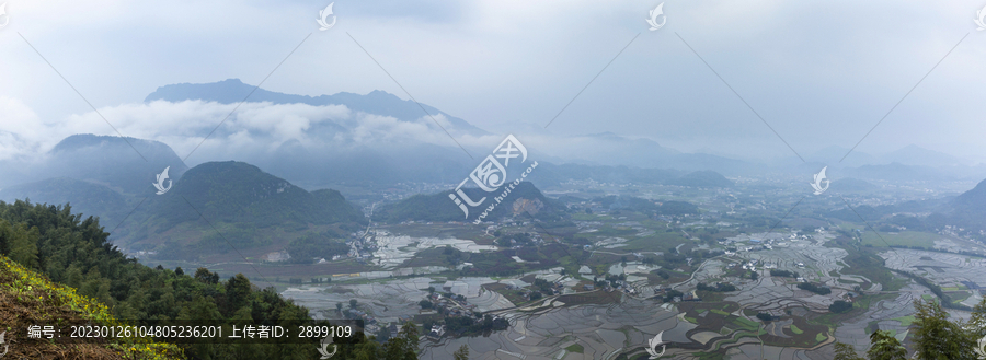 宜宾长宁双河镇群山田野风景