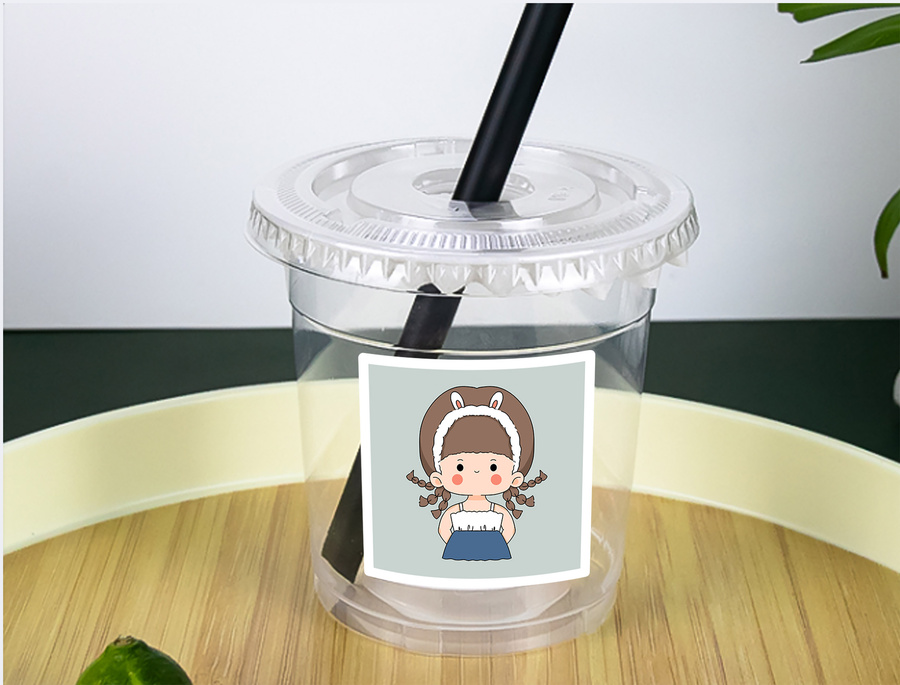 奶茶零食甜品杯子便利貼簡筆畫