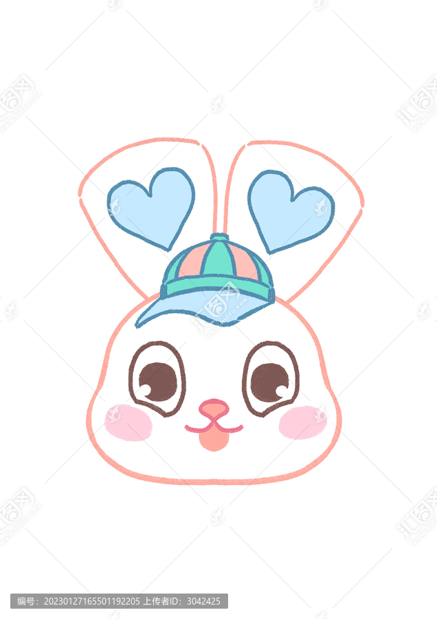 情人節(jié)甜蜜情侶兔男插畫元素