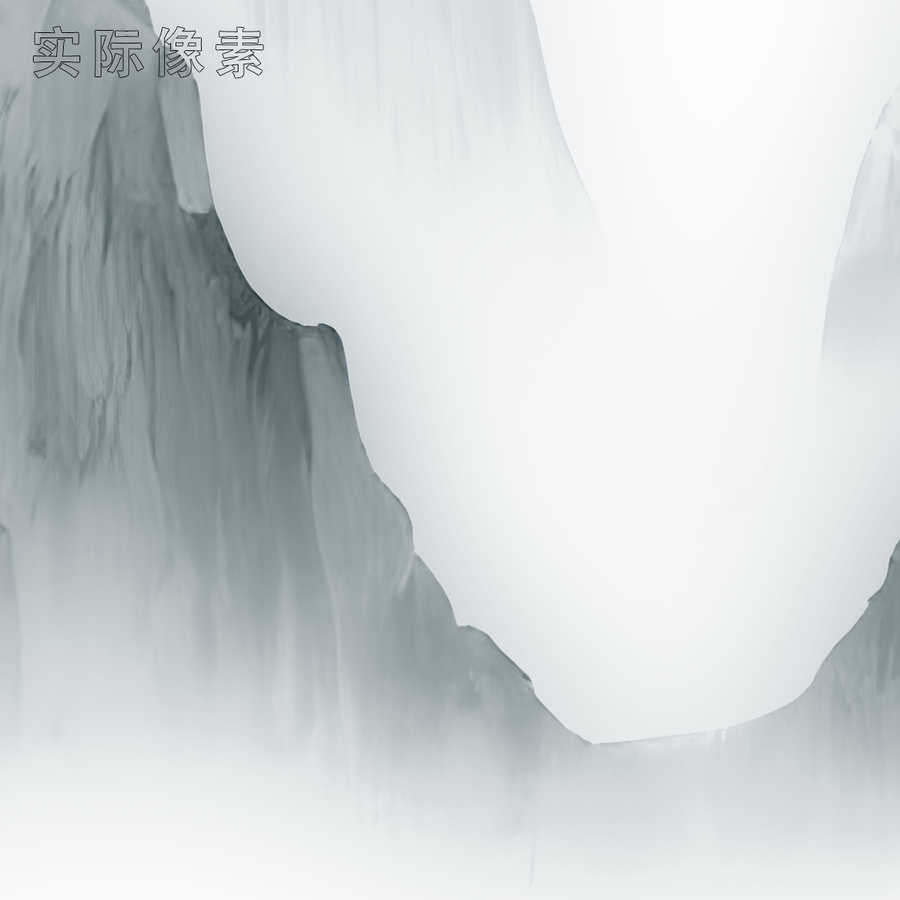 肌理新中式水墨山水壁畫裝飾畫