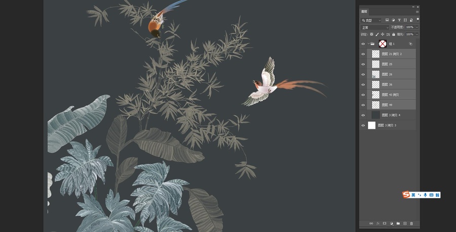 手繪葉子
