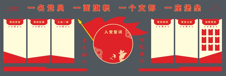 入黨誓詞文化背景墻