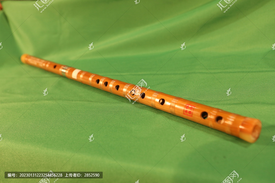 中国雅乐乐器竹笛的各部位细节