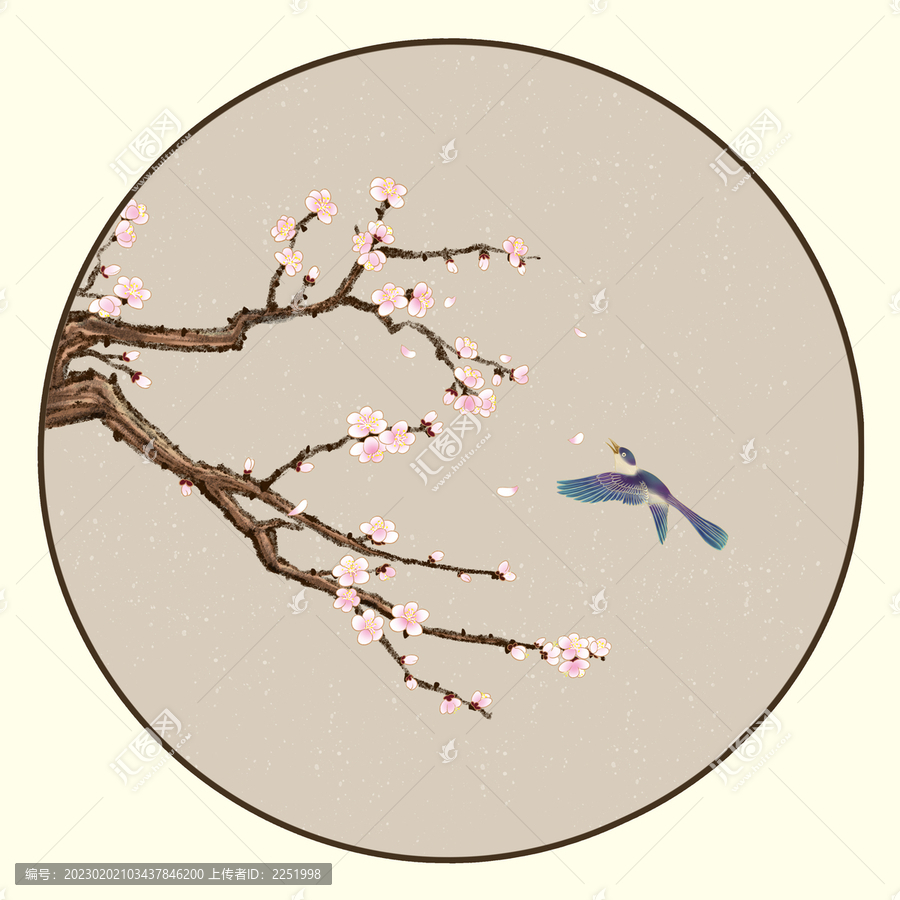 中國風花鳥裝飾畫
