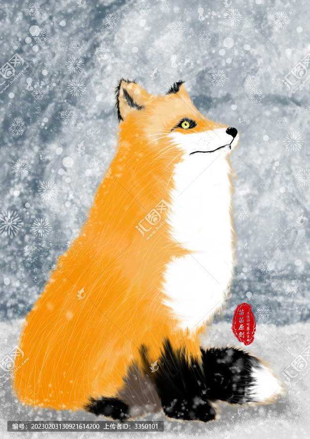 原創(chuàng)手繪插畫(huà)狐貍